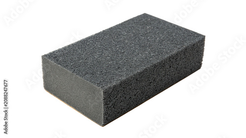 Photos Classic grey rectangular whetstone block single sharpening item isolated on a tr