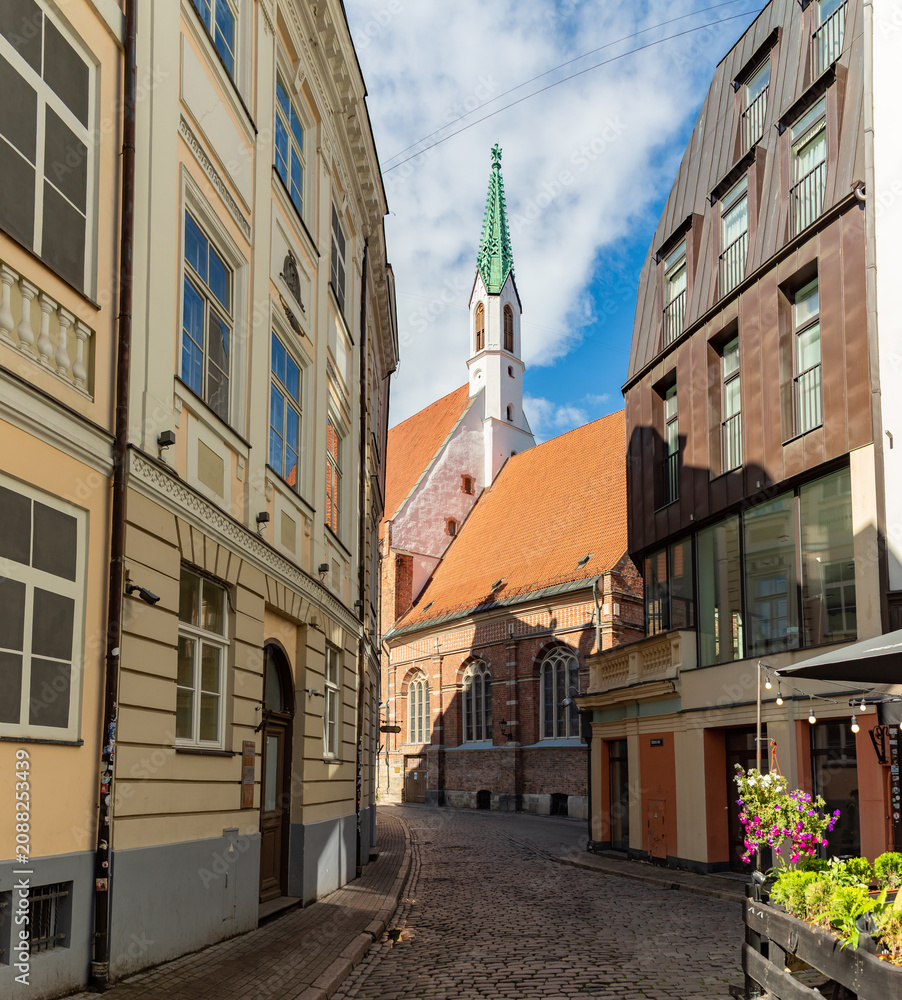 Fototapeta premium Riga Old Town Street