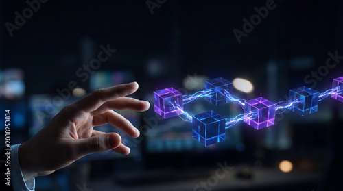 Abstract Blockchain Technology and Encrypted Data Cube Visualization