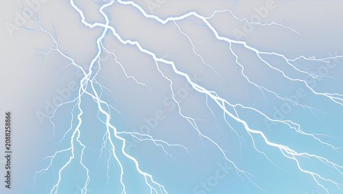 稲妻のイラスト。電気エフェクト