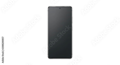 Cuadro en lienzo Sleek modern smartphone with minimal bezels and black screen display