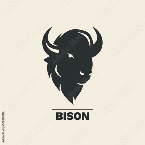 American bison vector