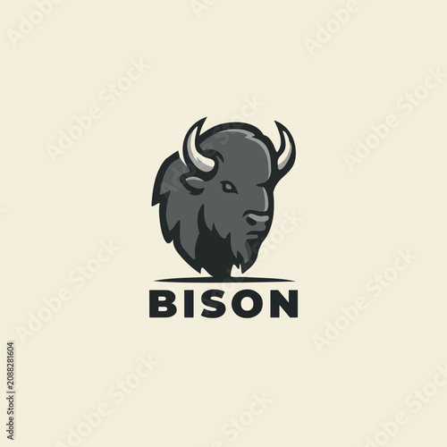American bison vector