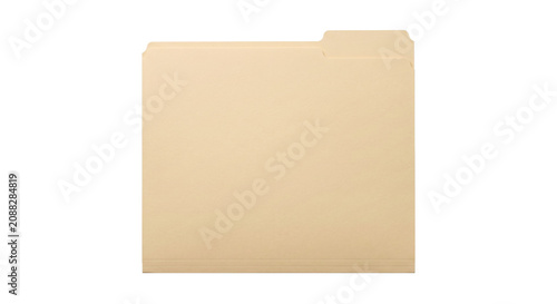 Bild auf Leinwand Single manila file folder with tab for organization and storage