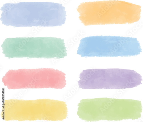 gouache nametag text box soft colorful shape