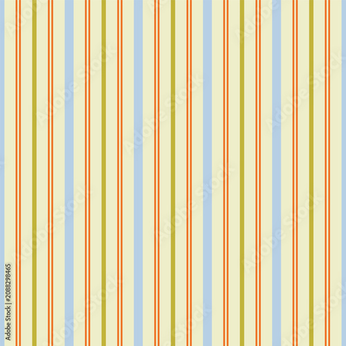 Vertical multi-width stripe seamless repeat with a fine triple-line cluster arrangement on a neutral ground. Modern Elegant Surface Pattern Design with a classic ticking and regency stripe character. 