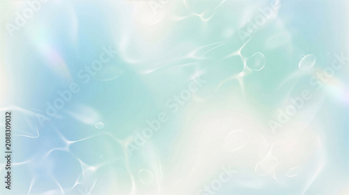 潤いと透明感あふれる水面の背景：スキンケア・美容イメージ　Transparent Water Surface Background with Moisture: Skincare and Beauty Imagery