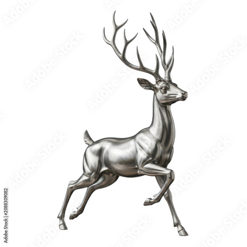 Graceful reindeer standing in forest setting