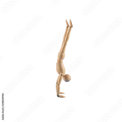 Person doing handstand in mid-air