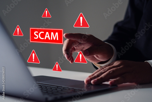 The concept of reporting online scams, harmful posts, and deceptive advertisements on social media.
