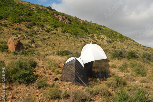 Slika na platnu Camping Tent in Rocky National Park Wilderness Landscape