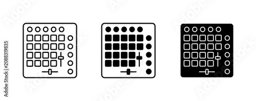 Canvastavla Music Production Controller Icons, DJ Mixer, Beat Maker Pad