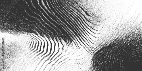 Bild auf Leinwand Black and white abstract textured background with swirling lines and grainy effe
