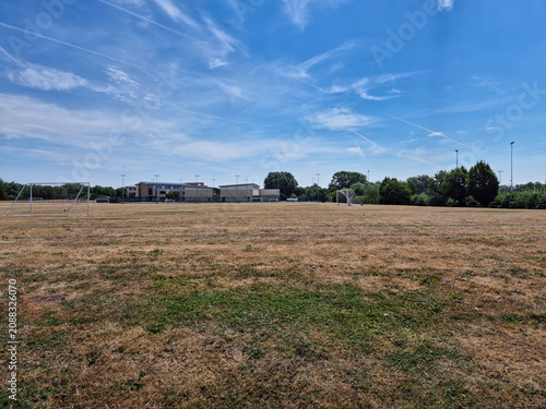 Scorched Grass During the 2026 Heatwave in Nottingham, UK