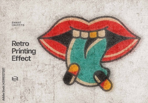 Retro Printing Effect For Poster And Social Media Design