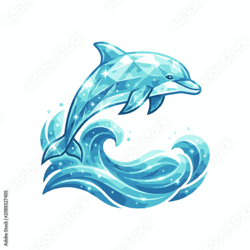 Photography Jumping Dolphin in Ocean Water.