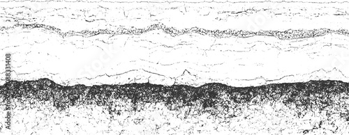 Картината върху платно Abstract monochrome textured surface with cracked and granular layers