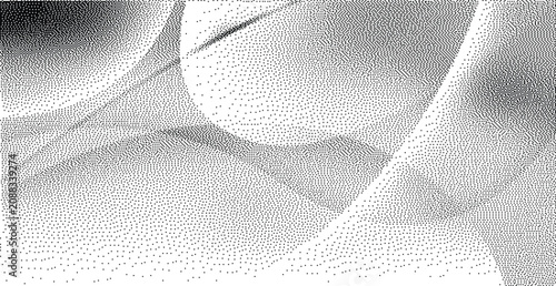 Φωτογραφία Dynamic wavy curves with halftone stipple shading creating organic fluid movement texture