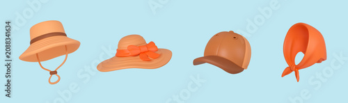 3D summer hats collection