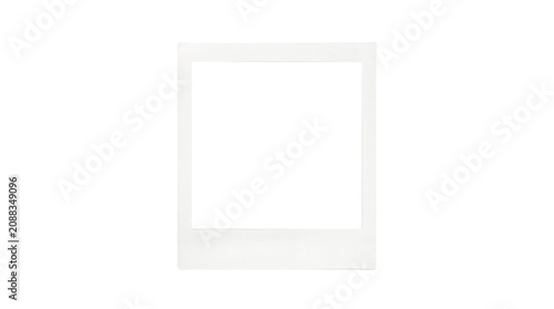 Cuadro en lienzo Polaroid photo frame, white instant picture frame, blank square template, instan