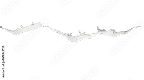 Fotografie Water splash, wave, liquid motion, white background, transparent splash