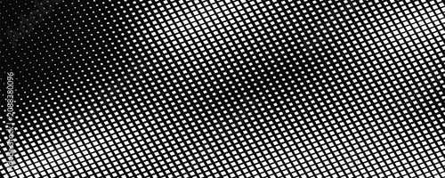 Foto Abstract black and white halftone square grid pattern background
