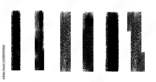 Photos Paint smudges black brush strokes set in a transparent background