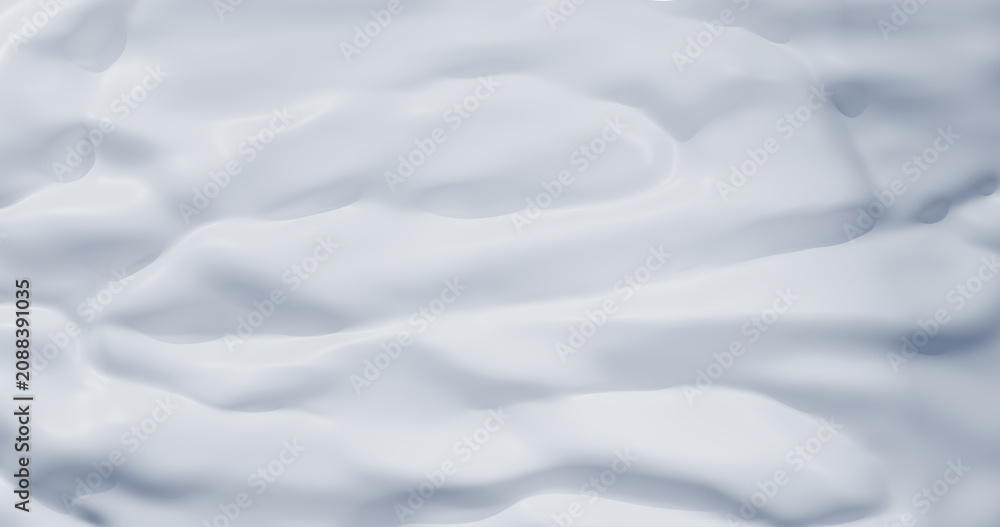 Obraz premium Wavy white liquid motion top view abstract background