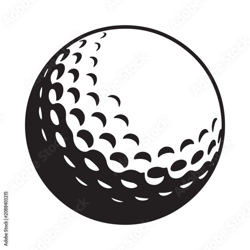 golf ball silhouette on white background golfball whitebackground blackandwhite sport