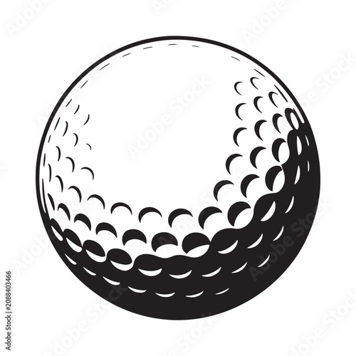 golf ball silhouette on white background golfball whitebackground blackandwhite sport