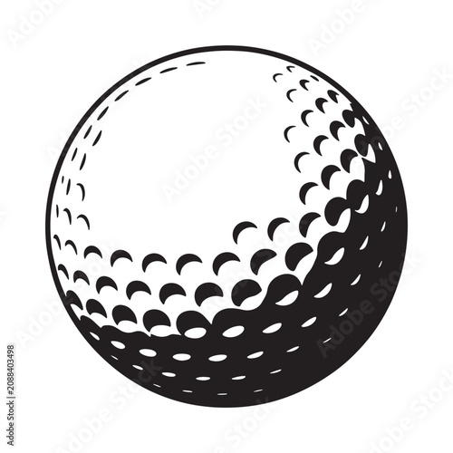golf ball silhouette on white background golfball whitebackground blackandwhite sport