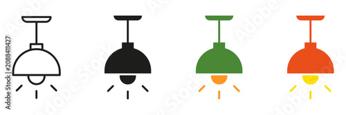 Tableau sur toile Pendant lamp icon