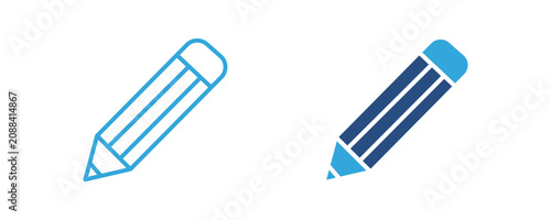 Foto Pencil icon, writing tool, edit symbol, stationery, drawing, vector illustration