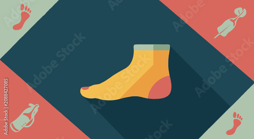 Yellow Sock Footwear Fashion Accessory.