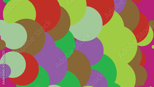 Modern artistic background featuring overlapping circular shapes with smooth soft edges in warm and cool color palette for creative design.