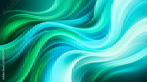 Bild auf Leinwand Abstract fluid motion with vibrant vertical glass stripes wallpaper, creating a