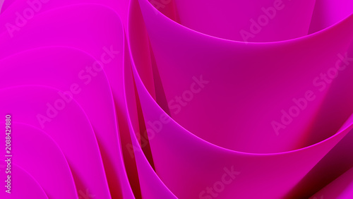 Принти на полотні Abstract 3d backdrop featuring sleek circular fabric ripples with smooth satin pleats