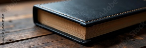 Bold black binding, prominent stitching detail, rayon, canvas