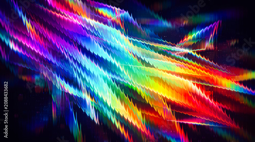 Konstfotografi Abstract vibrant spectrum of vertical glass stripes wallpaper, a mesmerizing fusion of color and light, creating a dynamic visual effect for backgrounds and modern design elements