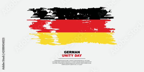 Foto german unity independence day celebration flag | tag der deutschen einheit vecto