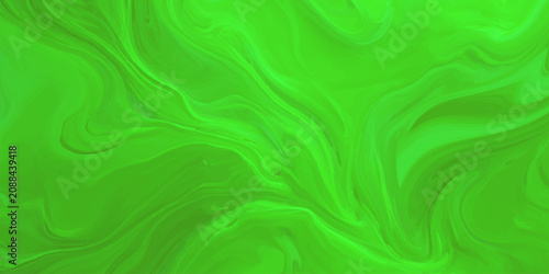 Abstract vibrant lime green liquid marble fluid texture background for dynamic eco friendly creative concept design