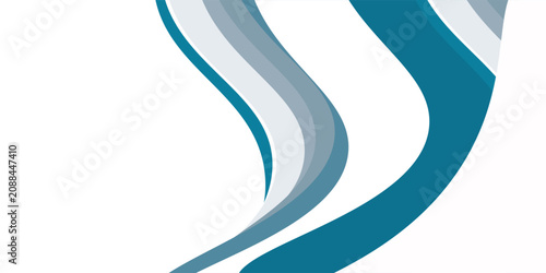 Abstract curved blue border lines modern business background design