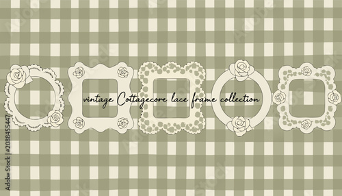 Green and beige checkered pattern background