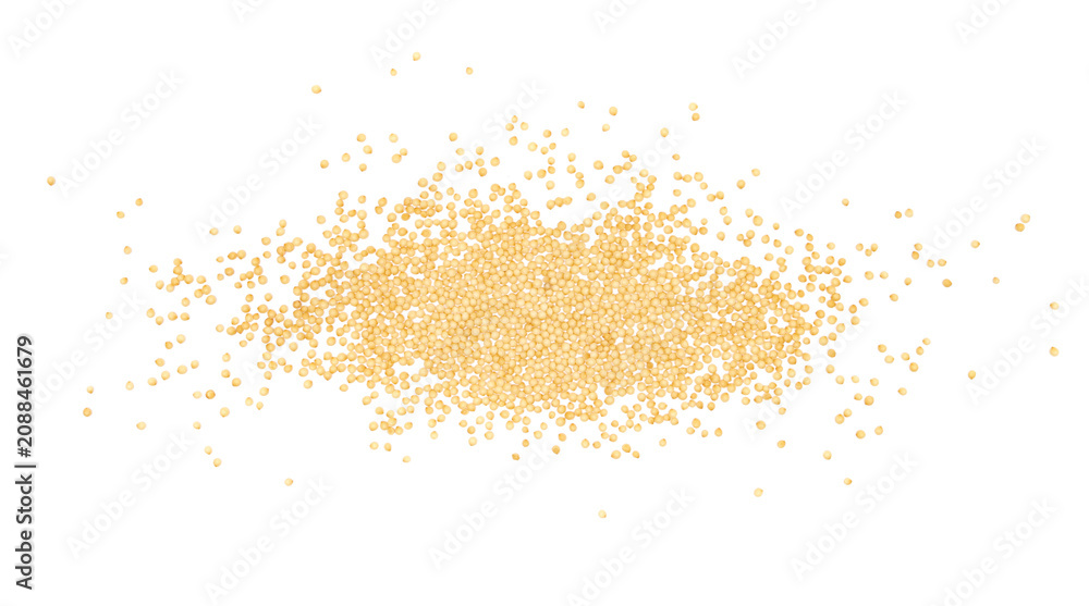 Obraz premium Amaranth seeds isolated on white background, top view