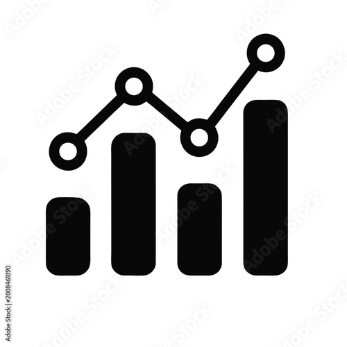 Minimalist Flat Black And White Icon Of A Combined Symbol Design