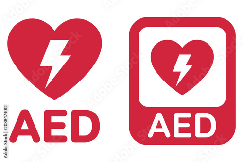 Canvastavla AED icon banner vector for automated external defibrillator emergency medical si