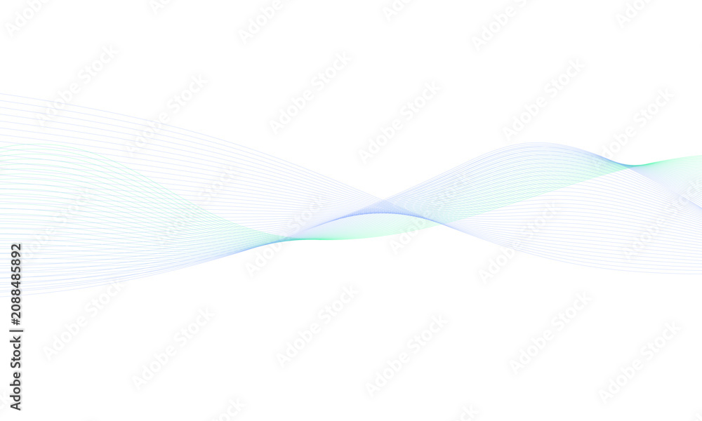 Fototapeta premium Abstract wave pattern background for web design and wallpaper, soft blue green gradient
