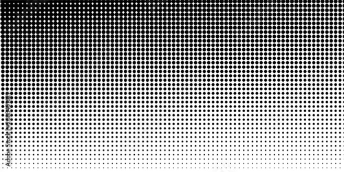 Tableau sur toile Set of halftone dots gradient pattern texture isolated on white background