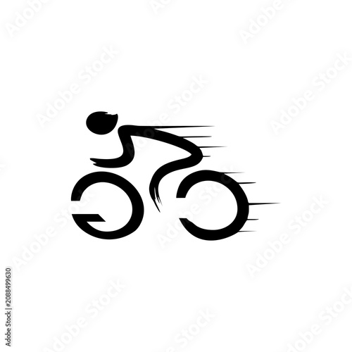 bike logo illustration isolated in white background