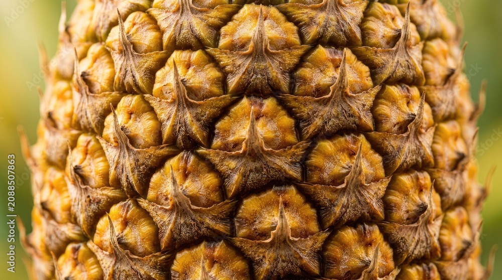 Fototapeta premium Close-Up View of Pineapple Texture with Natural Patterns and Colors